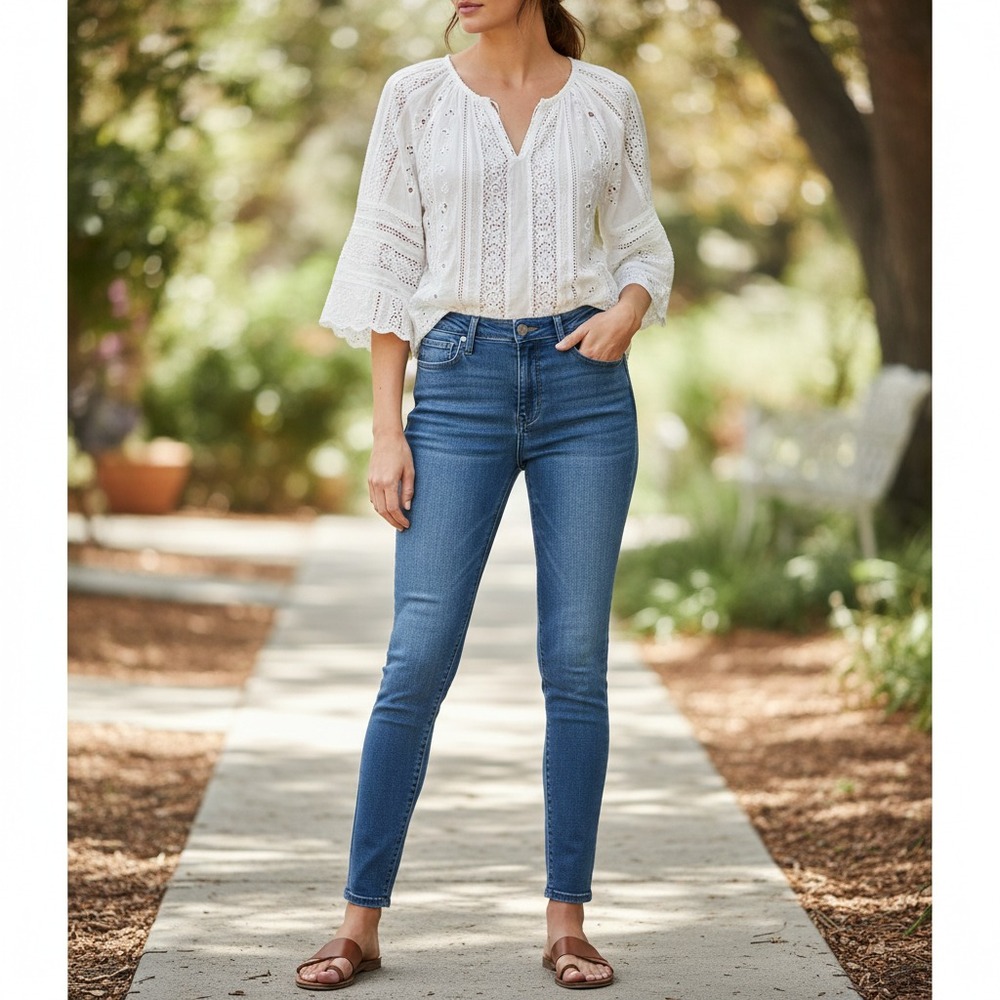 Harper Heritage Blue Jeans Size 28 High Rise Skinny Women's Stretch